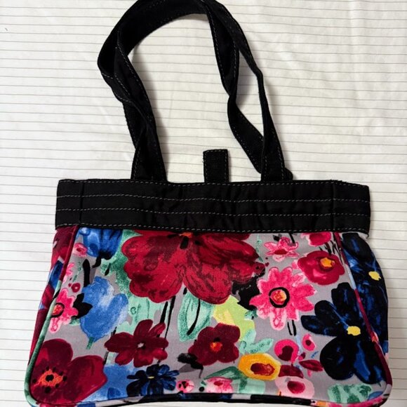 Thirty One Floral Watercolor Bag Tote Purse Canvas - Picture 1 of 2